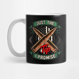 Just The Tip I Promise USA Flag Bullet Pun Mug